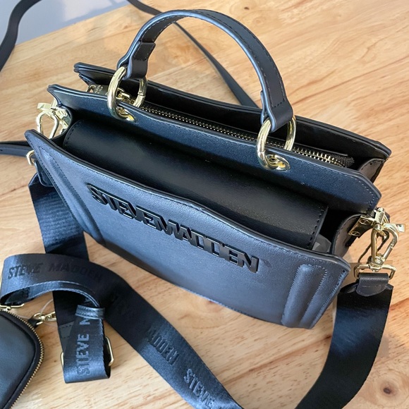 BRAND NEW STEVE MADDEN BEVELYN in Black - Viral Til Tok Bag! - Picture 4 of 8